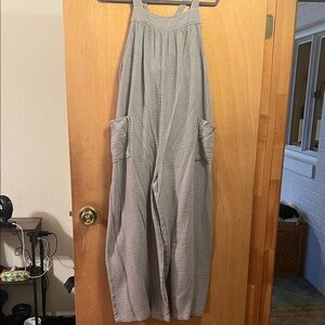Ces Femme Charcoal Sleeveless Jumpsuit Large